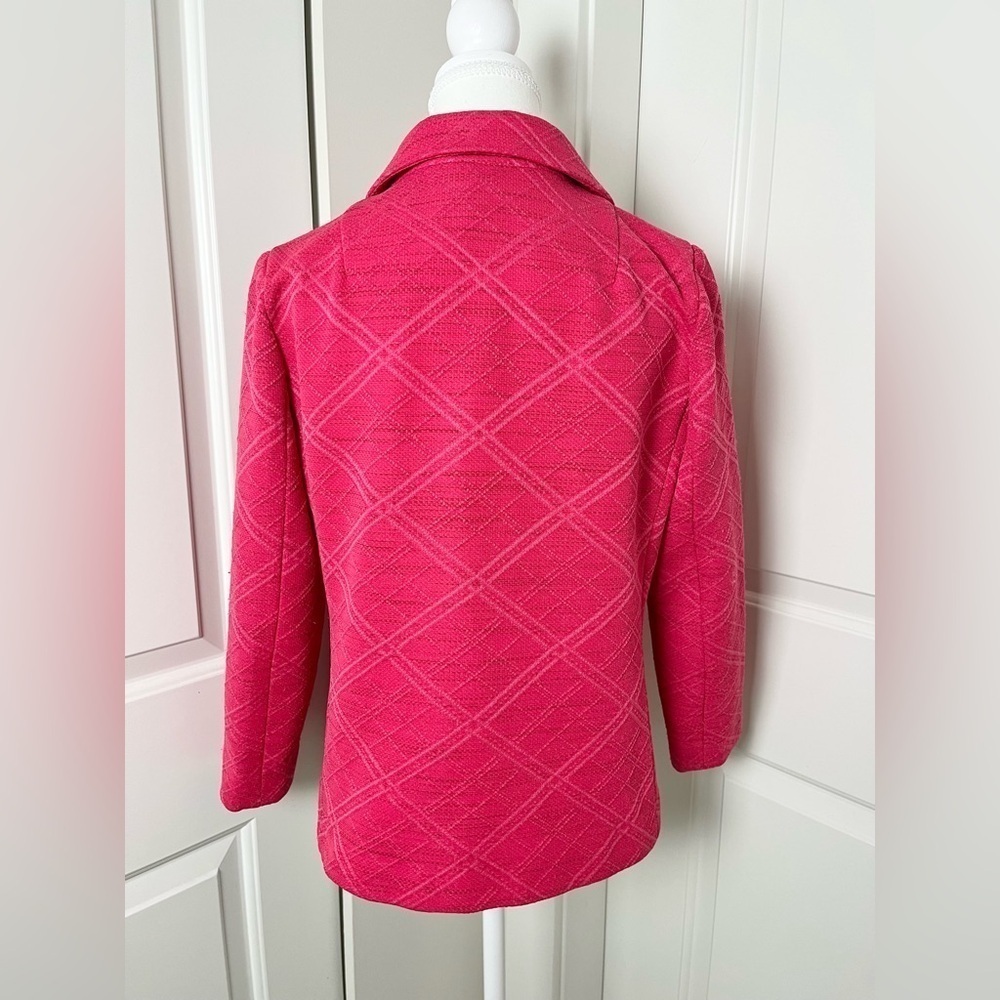 Vintage Charles Carroll Barbiecore Hot Pink Blazer - Size 12 - Picture 5 of 11